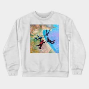 Skydiver Over Empuriabrava Crewneck Sweatshirt